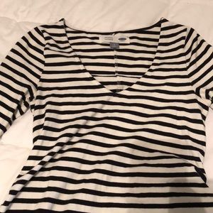 Fitted Stripped Maternity Dress